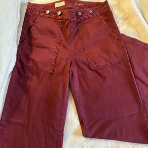 Anthropologie/Pilcro wide leg flare pants, NWT